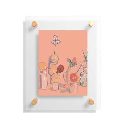 Britt Does Design Orange Vases Floating Acrylic Print