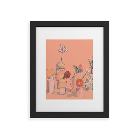 Britt Does Design Orange Vases Framed Art Print