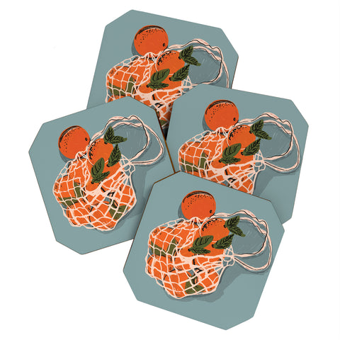 Britt Does Design Oranges I Coaster Set