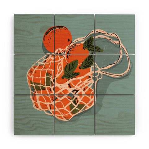 Britt Does Design Oranges I Wood Wall Mural