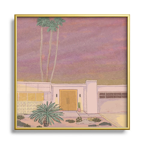 Britt Does Design Palm Springs I Square Metal Framed Art Print