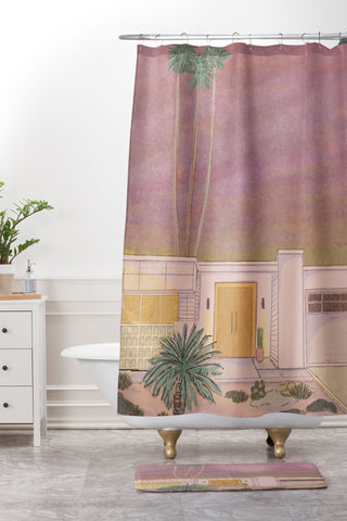 Britt Does Design Palm Springs I Shower Curtain And Mat