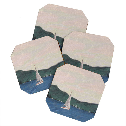 Britt Does Design Sailboats Coaster Set