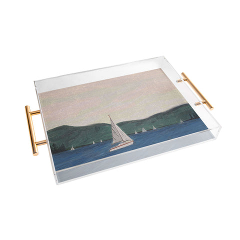 Britt Does Design Sailboats Acrylic Tray