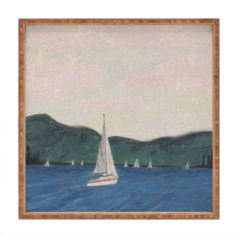 Britt Does Design Sailboats Square Tray