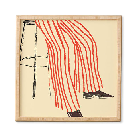 Britt Does Design Stripe Pants Framed Wall Art