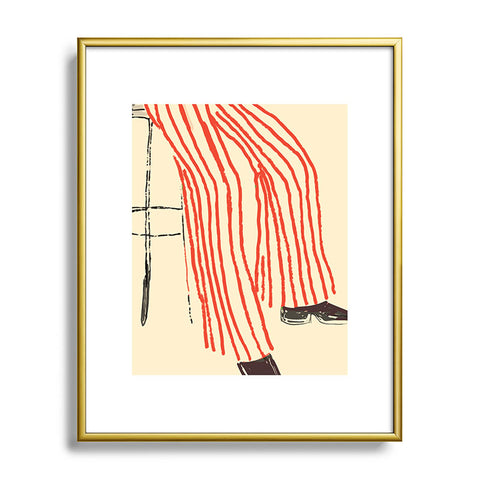 Britt Does Design Stripe Pants Metal Framed Art Print