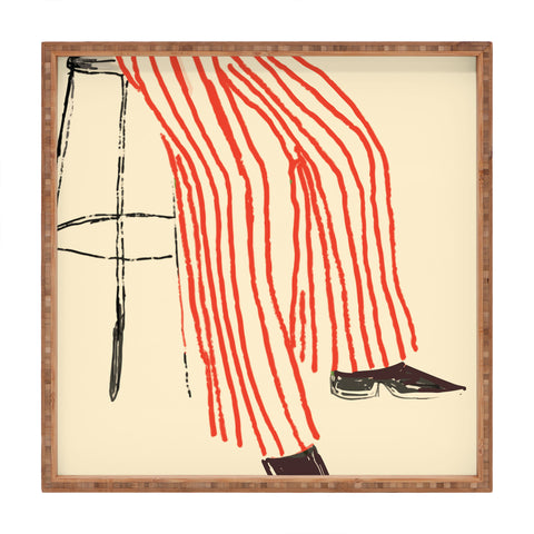 Britt Does Design Stripe Pants Square Tray
