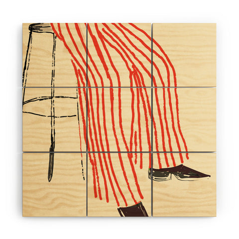 Britt Does Design Stripe Pants Wood Wall Mural