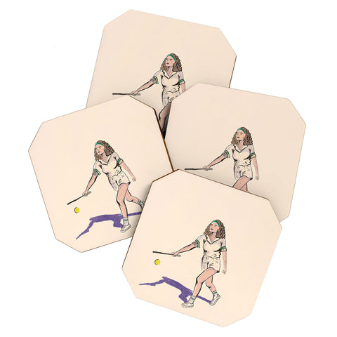 Britt Does Design Tennis Coaster Set