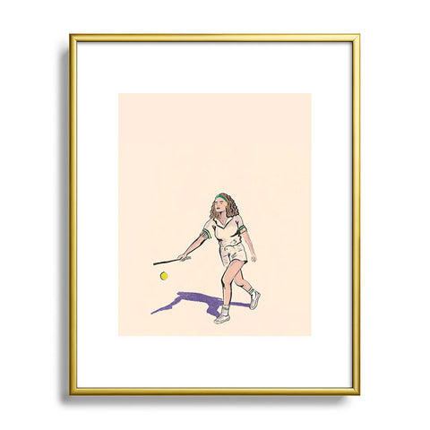 Britt Does Design Tennis Metal Framed Art Print