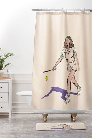 Britt Does Design Tennis Shower Curtain And Mat