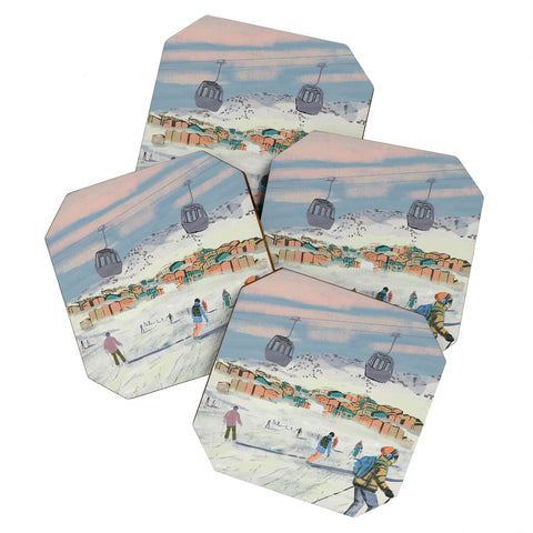 Britt Does Design Winter Ski Trip Coaster Set