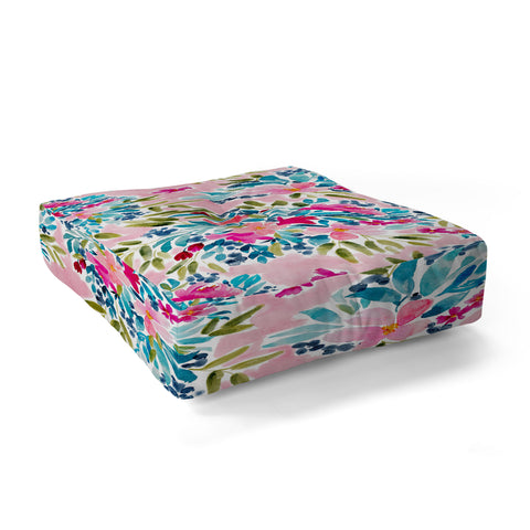 Britt Mills Design Aria Pink Floor Pillow Square