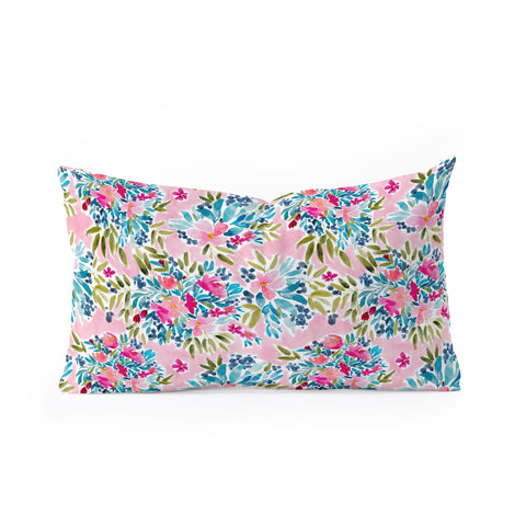 Britt Mills Design Aria Pink Oblong Throw Pillow