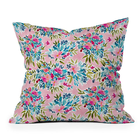 Britt Mills Design Aria Pink Throw Pillow