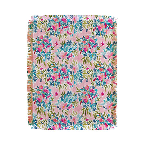 Britt Mills Design Aria Pink Throw Blanket