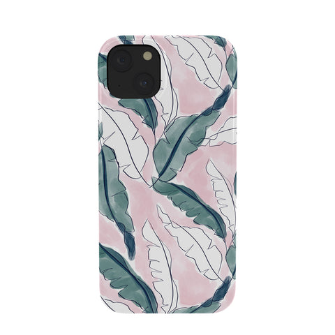 Britt Mills Design Banana Leaves Pink Phone Case
