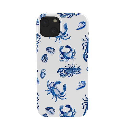 Britt Mills Design Blue and White Sea Life II Phone Case