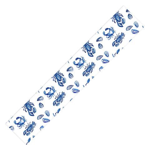 Britt Mills Design Blue and White Sea Life II Table Runner