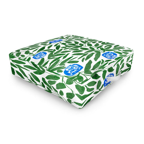 Britt Mills Design Chinoiserie Garden Outdoor Floor Cushion