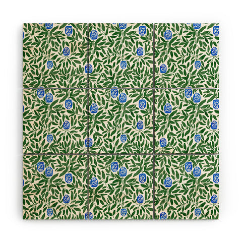 Britt Mills Design Chinoiserie Garden Wood Wall Mural