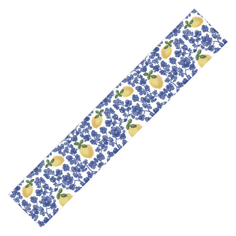 Britt Mills Design Chinoiserie Lemons Table Runner