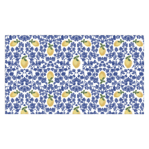 Britt Mills Design Chinoiserie Lemons Tablecloth