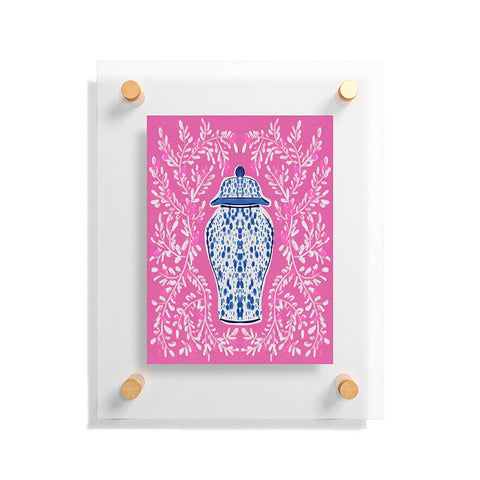 Britt Mills Design Chinoiserie Pink Floating Acrylic Print