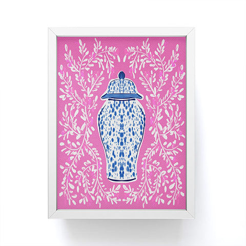 Britt Mills Design Chinoiserie Pink Framed Mini Art Print