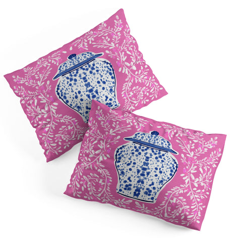 Britt Mills Design Chinoiserie Pink Pillow Shams