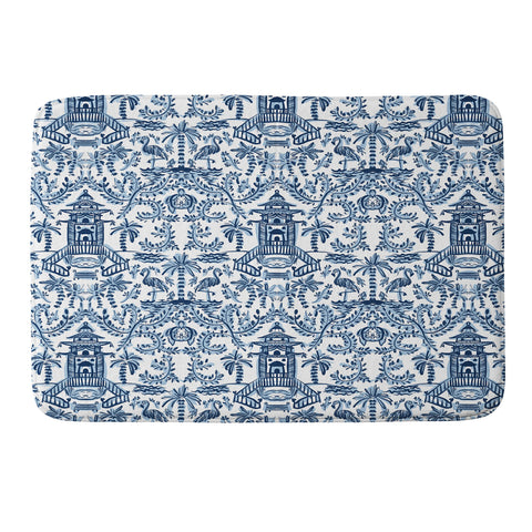 Britt Mills Design Coastal Chinoiserie II Memory Foam Bath Mat