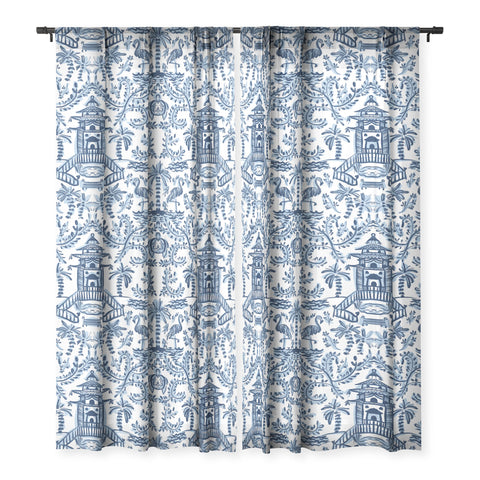 Britt Mills Design Coastal Chinoiserie II Sheer Non Repeat