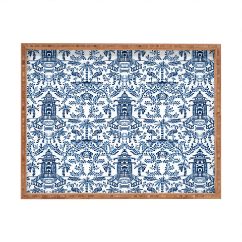 Britt Mills Design Coastal Chinoiserie II Rectangular Tray
