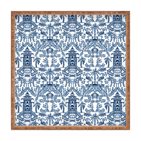 Britt Mills Design Coastal Chinoiserie II Square Tray