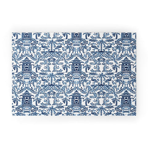 Britt Mills Design Coastal Chinoiserie II Welcome Mat