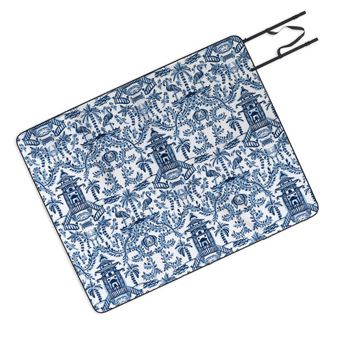 Britt Mills Design Coastal Chinoiserie II Picnic Blanket