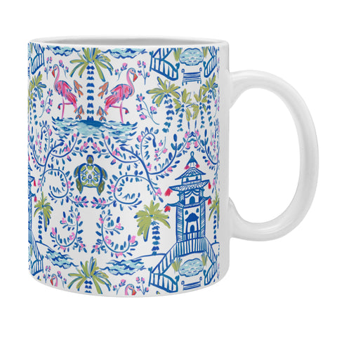Britt Mills Design Colorful Coastal Chinoiserie Coffee Mug