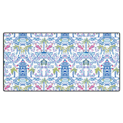 Britt Mills Design Colorful Coastal Chinoiserie Desk Mat
