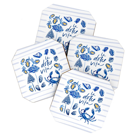 Britt Mills Design Dolce Vita Coaster Set