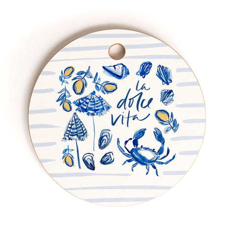 Britt Mills Design Dolce Vita Cutting Board Round