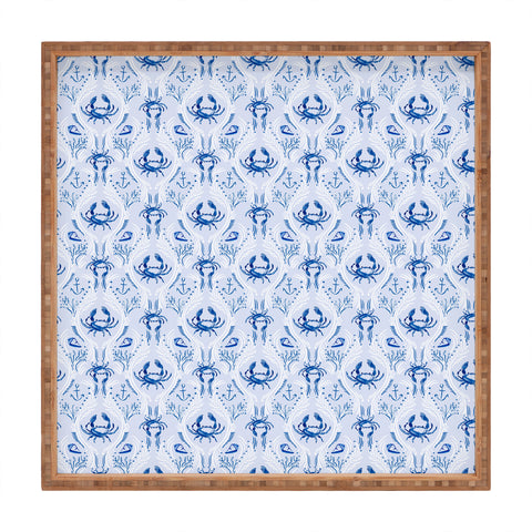 Britt Mills Design Nauti Crab Square Tray