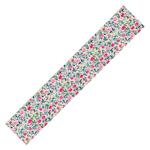 Britt Mills Design Popping Peonies Beige Table Runner