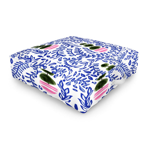 Britt Mills Design Southern Living Chinoiserie Outdoor Floor Cushion