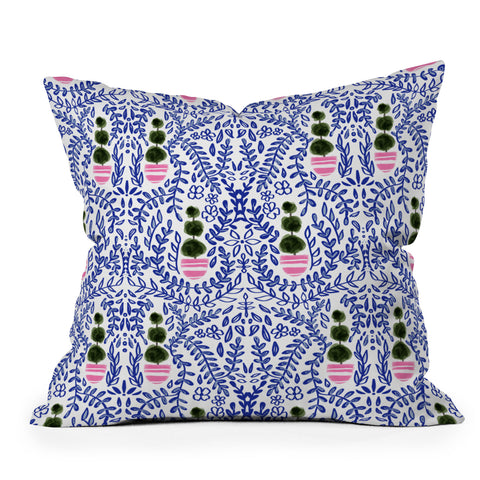 Britt Mills Design Southern Living Chinoiserie Outdoor Throw Pillow