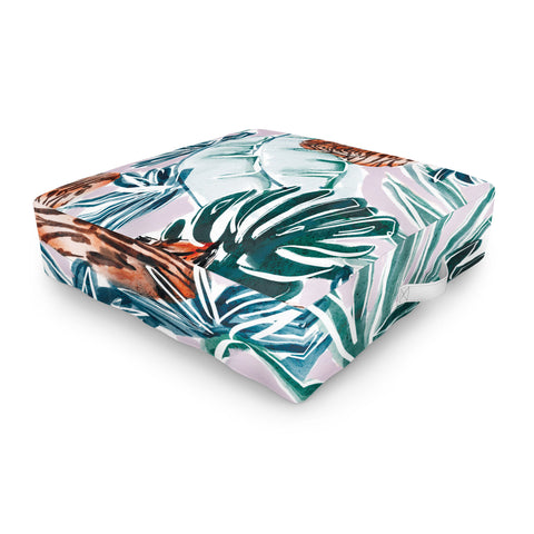 Britt Mills Design Tiger Jungle Outdoor Floor Cushion