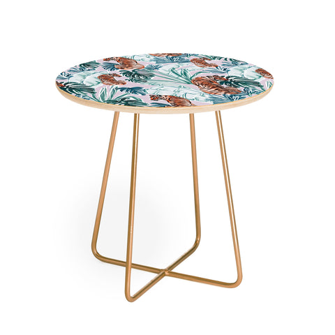 Britt Mills Design Tiger Jungle Round Side Table