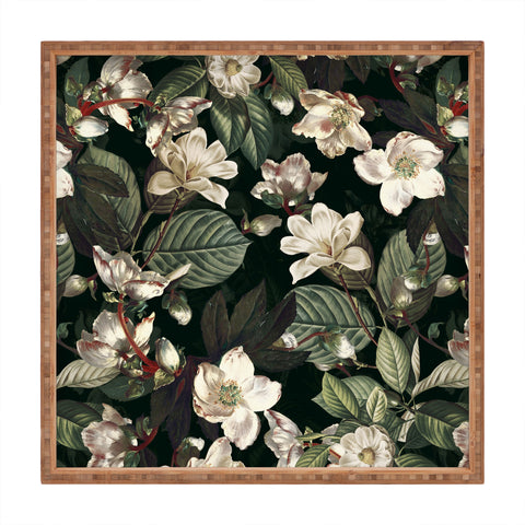 Burcu Korkmazyurek Dark Garden IX Square Tray