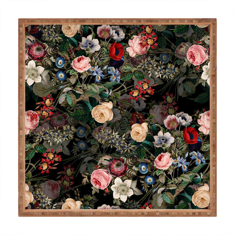 Burcu Korkmazyurek Dark Garden Square Tray