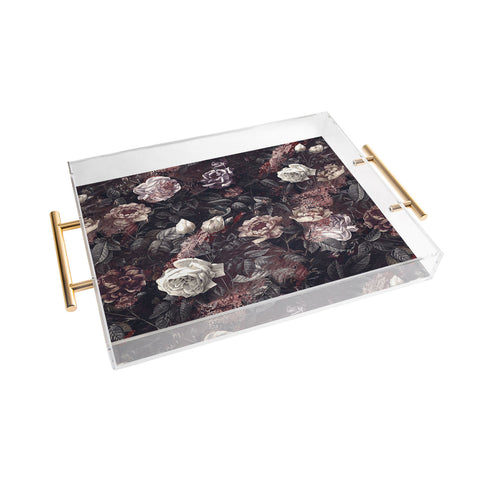 Burcu Korkmazyurek EXOTIC GARDEN NIGHT III Acrylic Tray